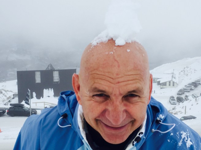 Neil thinks snow will make his hair grow